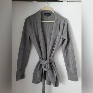 Jones New York Grey Cashmere Wrap Sweater